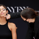 Makeup Artist Jezz Hill and model Anika Hartje during Jezz Hill & Tood Masterclass at New York Fashion Week: The Shows at Spring Studios on Feb. 14 in New York City.
